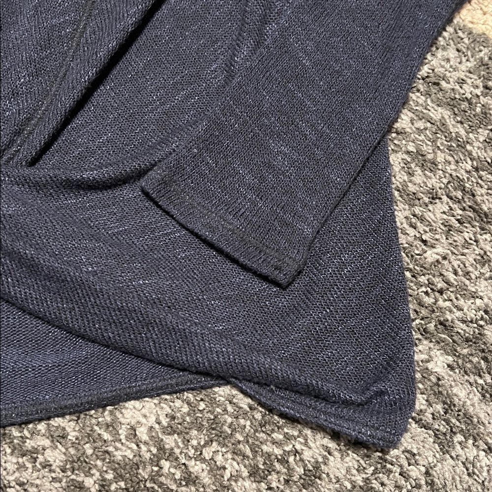 Free People We The Free Sheila hacci drape top, burnout navy, size M EUC! - Picture 3 of 6